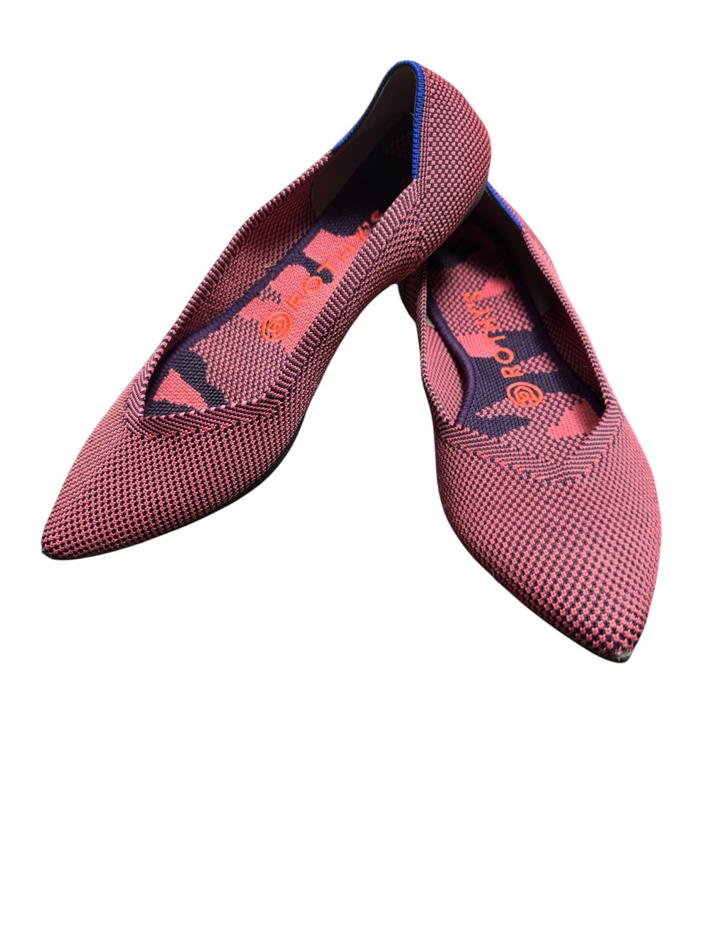 Rothy’s Retired The Point Flat in Rose Double Stitch